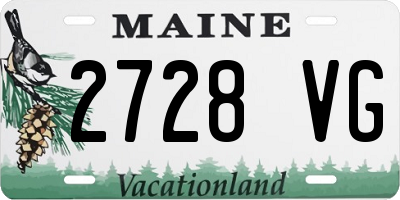 ME license plate 2728VG