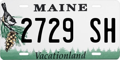 ME license plate 2729SH