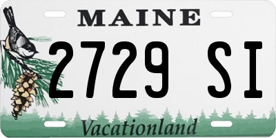 ME license plate 2729SI