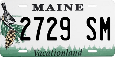 ME license plate 2729SM
