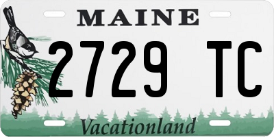 ME license plate 2729TC