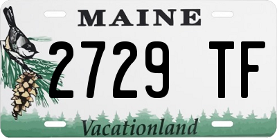ME license plate 2729TF