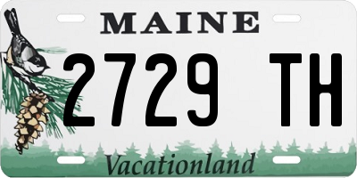 ME license plate 2729TH