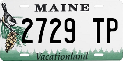 ME license plate 2729TP