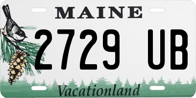 ME license plate 2729UB