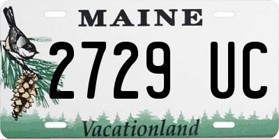 ME license plate 2729UC