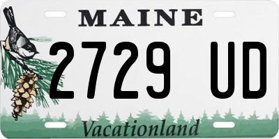 ME license plate 2729UD