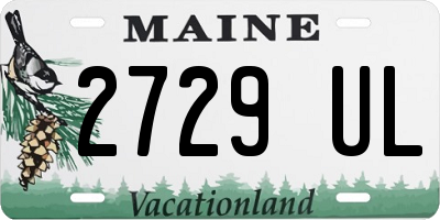 ME license plate 2729UL