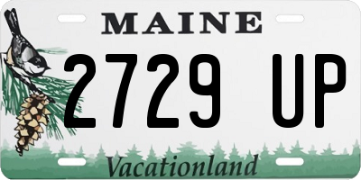 ME license plate 2729UP