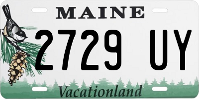 ME license plate 2729UY