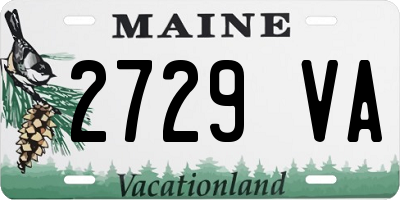 ME license plate 2729VA