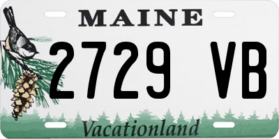 ME license plate 2729VB
