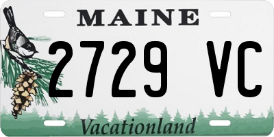 ME license plate 2729VC