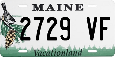 ME license plate 2729VF