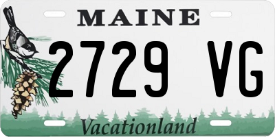 ME license plate 2729VG