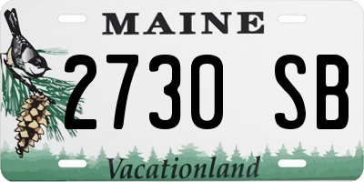 ME license plate 2730SB