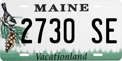 ME license plate 2730SE