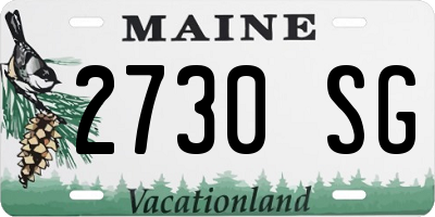 ME license plate 2730SG
