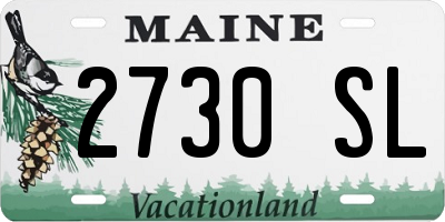 ME license plate 2730SL