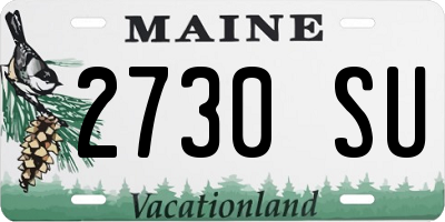 ME license plate 2730SU