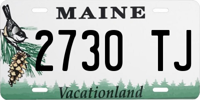 ME license plate 2730TJ