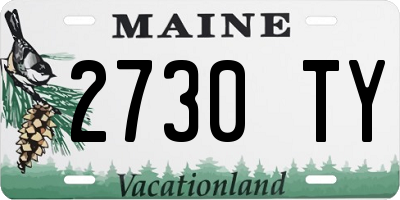 ME license plate 2730TY
