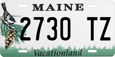 ME license plate 2730TZ