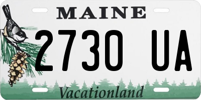 ME license plate 2730UA