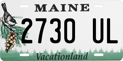 ME license plate 2730UL