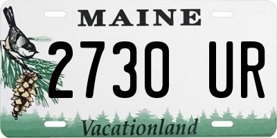 ME license plate 2730UR