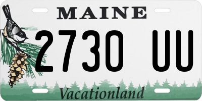 ME license plate 2730UU