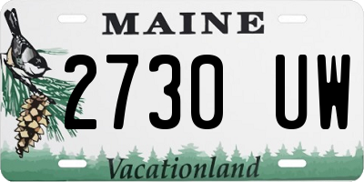 ME license plate 2730UW