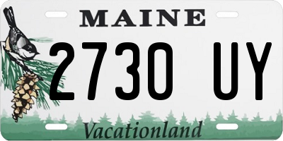 ME license plate 2730UY