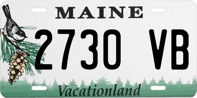 ME license plate 2730VB