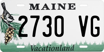 ME license plate 2730VG