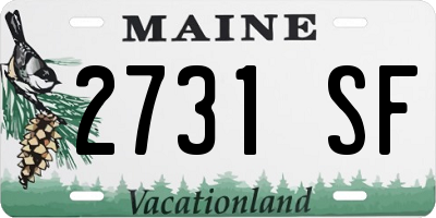 ME license plate 2731SF