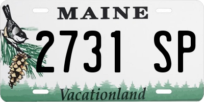 ME license plate 2731SP