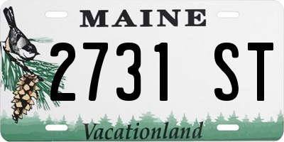 ME license plate 2731ST