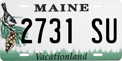 ME license plate 2731SU