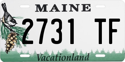 ME license plate 2731TF
