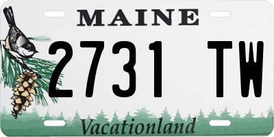ME license plate 2731TW