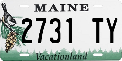 ME license plate 2731TY