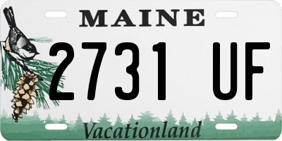 ME license plate 2731UF