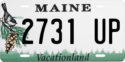 ME license plate 2731UP