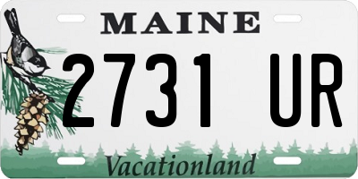 ME license plate 2731UR