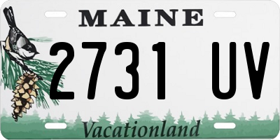 ME license plate 2731UV