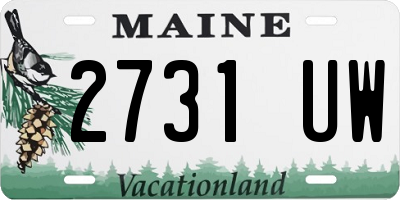 ME license plate 2731UW