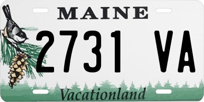ME license plate 2731VA