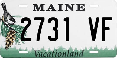 ME license plate 2731VF