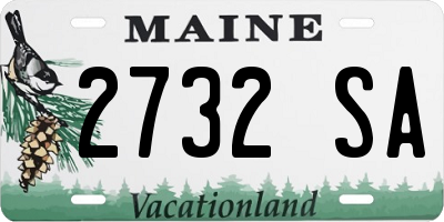 ME license plate 2732SA